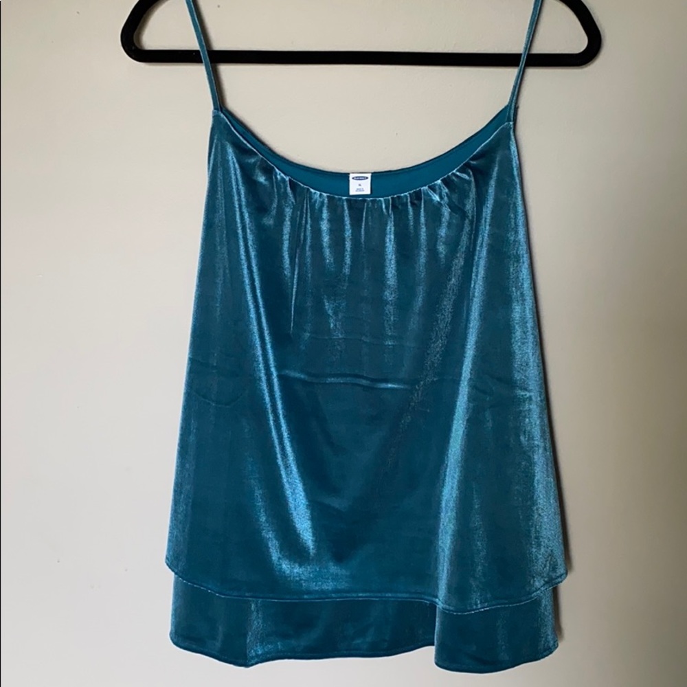 Old Navy 🥳NEW🥳 teal green velvet tank top